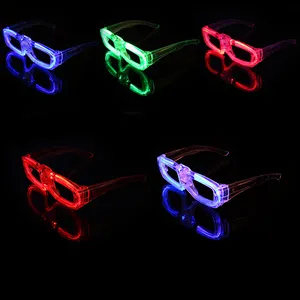 Nicro Adults Cosplay Kids Luminous Halloween Accessories Glow In Dark Neon Party Supplies Sunglasses Modes Light Up Led Glasses