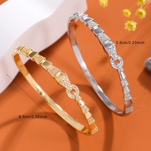 Pulsera de Diamantes con Forma de Serpiente, Oro de 18K y Plata, Joyería para Mujer, Diseño Clásico y Moderno - Product Image 2