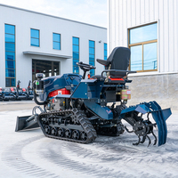 Tracteur chenillé diesel 35 CV Euro 5 haute performance avec fonction de creusement de fossés et lame de bouteur pour utilisation agricole sur rizières