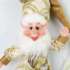 Sote ตุ๊กตาเอลฟ์ยัดนุ่นสำหรับเทศกาลคริสต์มาสมาใหม่ต้นเอลฟ์จมูกยาวประดับต้นคริสมาสต์มาพร้อมกับแขนและขาที่โค้งงอได้ - Product Image 4