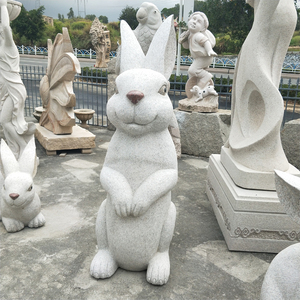 Statue décorative de jardin personnalisée, grande taille 166cm, Sculpture d'animaux en pierre naturelle, lapin, <span class=keywords><strong>USAGI</strong></span> - Product Image 5