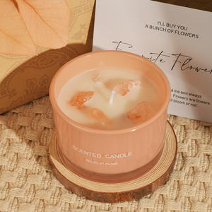 Bougie parfumée d'aromathérapie en cristal de luxe en vente chaude bougie parfumée en cristal d'arôme personnalisée en cire de soja avec cristal - Product Image 6