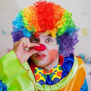 Conjunto de disfraz de payaso, peluca de Nariz de payaso, pajarita, guantes blancos divertidos para Halloween, Navidad, Carnaval, circo, fiesta de Cosplay - Product Image 2
