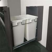 TKK Design moderne nouvelle armoire de cuisine poubelle deux boîtes poubelles en plastique recycler la poubelle de cuisine intégrée