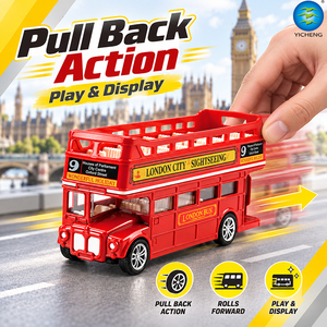 1:32 Vintage Diecast <strong>London</strong> Double Decker <strong>Bus</strong> <strong>Toy</strong> Open Top Pull Back Metal Sightseeing <strong>Bus</strong> Model Kids Collectible Gift <strong>Toy</strong> - Product Image 5