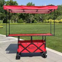 Chariot de camping pliable avec auvent, type Wagon Stall Roof, pour vente ambulante