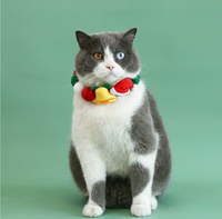 Collier de Noël personnalisé pour chiens et chats, doux et confortable, en polyester, décorations de style dessin animé classique pour la saison des fêtes