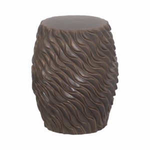 Sgabello in ceramica con design moderno testurizzato per uso interno ed esterno, supporto per piante da giardino - Product Image 2