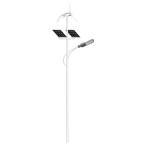Farola Solar LED de 6M 8M, Híbrida Eólica y Solar, Cuerpo de Aleación de Aluminio, Panel Mono Si de 24V CC, Montaje en Pared, Iluminación Exterior - Product Image 4