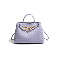 Sac à main en PU personnalisé pour femme, sac fourre-tout de luxe, texture haut de gamme, motif tissé léger, poche multicouche, sac à bandoulière magnétique BULAIDAI