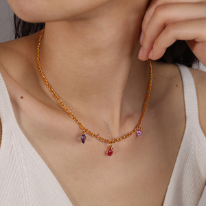 Heart Zircon Pendant Colorful DIY Jewelry Accessory For <b>Bracelet</b> Necklace Earring Making Stainless Steel Plated Spring 2026 - Product Image 4