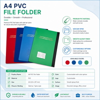 Dossier de rapport en PVC format A4, personnalisable, papeterie de bureau, dossier de documents, dossier de rapport médical, administratif, infirmier