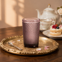 Gobelet classique droit en verre recyclé violet, sans BPA, réutilisable, anti-fuite, pour sublimation, idéal pour mariages et fêtes