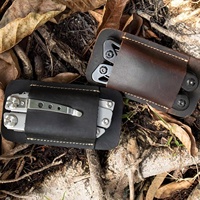 Étui de ceinture pour couteau pliant décontracté, en cuir véritable, étui pour couteau de poche, étui pour couteau de chasse, outil de plein air, protection de ceinture pour couteau