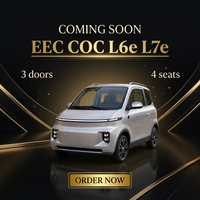 NOUVEAU MODÈLE À PROCHAINE SORTIE : Véhicule Passager Électrique Compact à 4 Roues, Homologué L7e CEE COC, Batterie Lithium, 4 Sièges Arrière