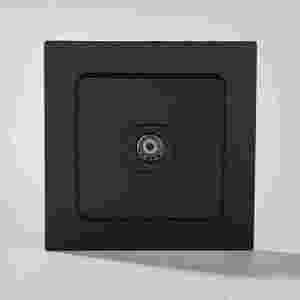 ELENDAX FH3008 Noir EU PC Panel TV Socket Femelle Mécanisme avec Port de Données RJ11 Téléphone TV/FM/2 Ports Prise Murale - Product Image 1