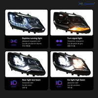 Conjunto de faros delanteros bi-xenón con proyector dual para VW Sharan 7N 2014, luz LED de señal de giro, DRL, Canbus, Plug and Play, piezas de automóvil