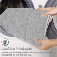 Tapis de bain shaggy résistants à l'usure, lavables en machine, avec adorable motif abeille, doux et confortables pour la maison