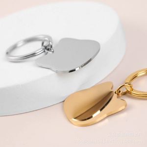 Stainless Steel Cat Shape Keychain Blank Pet Tag Cat Charm Keyring Custom DIY Jewelry Make Polishing Laser Engrave Logo <b>Key</b> <b>Ring</b> - Product Image 4