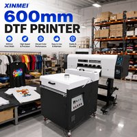 Imprimante DTF industrielle XM, imprimante directe sur film avec secoueur de poudre, sécheur, encre blanche, machine d'impression par transfert thermique pour vêtements