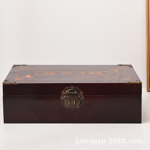 Caja genealógica rectangular de madera de alcanfor con cerradura para personalizar el árbol genealógico, regalo, empaque artesanal - Product Image 4