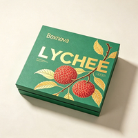 Maßgefertigte Starre Schulterbox mit Deckel Lebendiges Kunstwerk Foliendetails für Premium-Gourmet-Lebensmittel Firmengeschenke