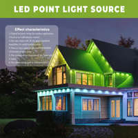 Contrôleur Wifi intelligent RGBW pour l'éclairage de pierres précieuses, éclairage extérieur permanent pour les décorations de vacances, éclairage de Noël LED permanent