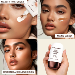 <span class=keywords><strong>Gotas</strong></span> Bronceadoras Lakerain Glow, Sueros Faciales con Péptidos, Bronceador Líquido en Crema, Maquillaje Hidratante, Brillo Radiante Diario de Verano, 50 ml - Product Image 4