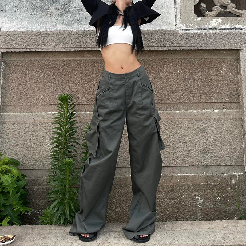 【未使用】Ameri vintage CARGO SLACKS PANTS Amazon.com: Cargo Pants Women Clamshell Waist Retro Straight