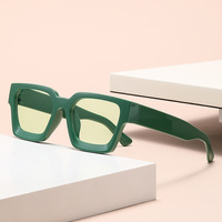 Lunettes de soleil à monture épaisse, monture intégrale carrée, style tendance, UV400 anti-reflet, port en extérieur, design unisexe, logo personnalisé disponible