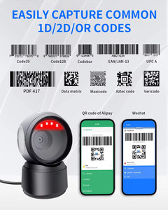 Lecteur de codes-barres de bureau T27H QR 2D Mains libres Omnidirectionnel Détection automatique USB pour PC Supermarché Bibliothèque Commerce de détail Librairie - Product Image 2
