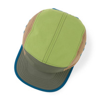 Sombrero de 5 paneles personalizado al por mayor, gorra de poliéster de secado rápido para correr Maratón, gorra ligera de malla cortada con láser para correr