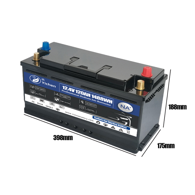 New Sodium Ion 12V 120Ah Starter Battery High CCA 1800 Low Temperature Resistance Start-stop 2000 Cycles for Car/Truck