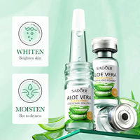 SADOER Poudre Lyophilisée Naturelle d'Aloe Vera Hydratante et Nourrissante pour Peaux Sensibles – Coffret Sérum en Poudre Lyophilisée