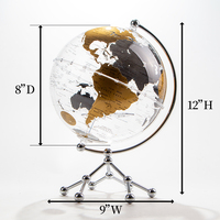 Wellfun Nouveauté Cadeau Décoratif Globe Monde Coloré Informatif Bureau Globe Terre Carte
