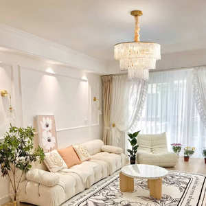 Raindrop Lámparas colgantes Sala de estar Dormitorio Montaje Techo Cuentas de cristal Candelabros lámpara - Product Image 3