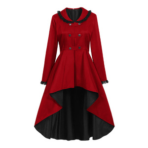 Costume <span class=keywords><strong>de</strong></span> cosplay Plague Doctor Echo, <span class=keywords><strong>manteau</strong></span> trench vintage à ourlet irrégulier long, en polyester, unisexe, pour soirée cosplay - Product Image 4
