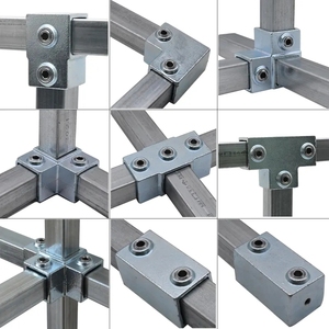 40x40mm ống vuông kết nối mảnh mạ điện khuỷu tay ba chiều Ống Vuông cố định doanh - Product Image 4