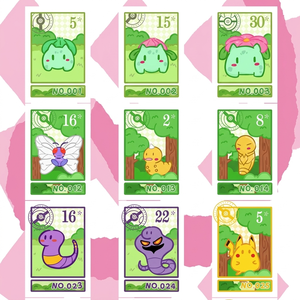 Aimants de réfrigérateur Pokémon style <span class=keywords><strong>timbre</strong></span>, mignons, pour décoration de table, de casier, ou comme cadeau, inspirés des jeux de cartes et des épingles de collection. - Product Image 4
