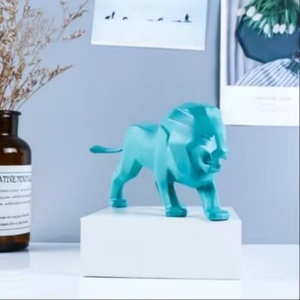 Artigianato in Resina per Decorazione Casa, Ornamenti Geometrici Nordici a Forma di <span class=keywords><strong>Leone</strong></span>, Re della Foresta, Personalizzabili, Vendita all'Ingrosso - Product Image 5