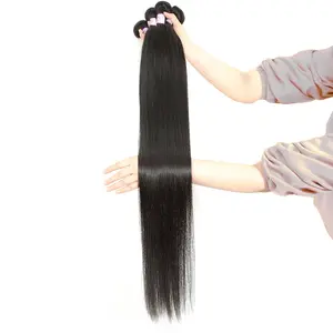 ZSF saç uzatma 36 38 40 İpeksi düz örgü demetleri uzun 40 inç 100% brezilyalı bakire manikür hizalanmış insan saçı demetleri