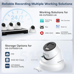 Cámara de Red Tipo Torreta Fija Híbrida Inteligente HIK de 5MP de Alta Calidad OEM, Compatible con Detección de Humanos y Vehículos, Cámara IP PoE - Product Image 6