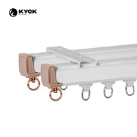 Offre spéciale rails de rideaux double rails en aluminium 6 m rails pour la décoration intérieure rails muraux