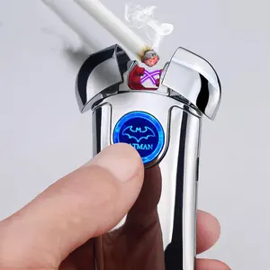 2022 Innovative Electric Lighter Ignition for Cigar Men's Fashion LED Lights Dual Arc Creative Lighter