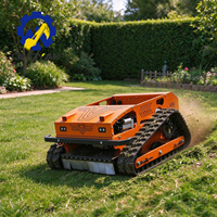 Tondeuse à chenilles télécommandée LX-550J avec certification EU5 EPA, démarrage manuel et électrique, hauteur de coupe 20-130 mm pour la tonte des pentes en verger
