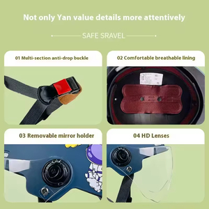 Bajo MOQ <span class=keywords><strong>Casco</strong></span> personalizado para niños Medio <span class=keywords><strong>casco</strong></span> de bicicleta <span class=keywords><strong>Casco</strong></span> de media cara de dibujos animados para niños masculinos y femeninos - Product Image 6