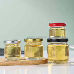 Các Nhà Sản Xuất Giáng Sinh Cổ 1.5Oz Mini Lọ Thủy Tinh Mật Ong Jar Mini Hình Lục Giác Thủy Tinh Mật Ong Jar Với Gáo Bằng Gỗ - Product Image 5