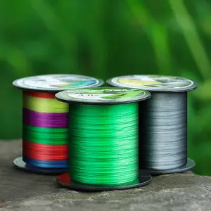 LINNHUE PE Trançado Pesca Linha 4 Vertentes 100M 300M Multifilament Super Forte Pesca Linha Japão Multicolor para água salgada