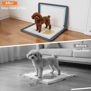 Silicone Wall-mounted Dog <b>Pee</b> <b>Pad</b> Holder Tray Reusable Puppy Potty Training <b>Pads</b> Extra Large Toilet Wee <b>Pee</b> <b>Pad</b> Holder for Pet - Product Image 4