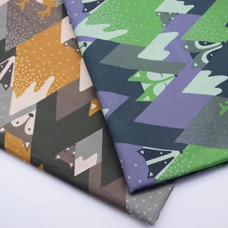 Skygen Venta caliente popelina 60x60 ciervos fox patrón personalizado de impresión digital en tela de algodón